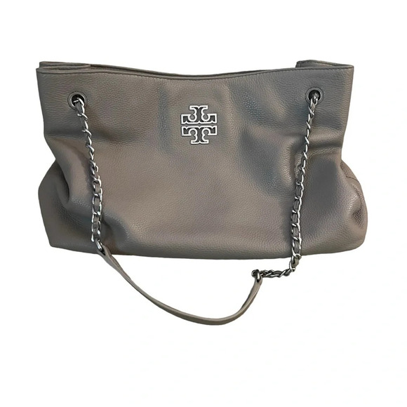 Tory Burch Handbags - Tory Burch Britten Triple Compartment Tote in French Gray